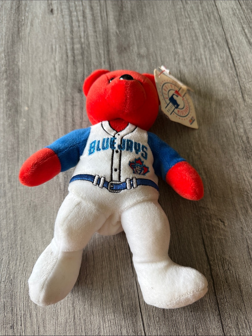 Vintage Blue Jays Red, Blue & White Plush Bear